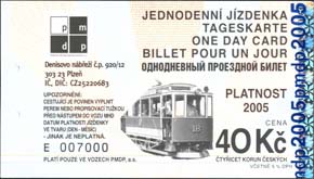 Jednodenní jízdenka 2005 zpředu