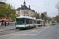 sraz trolejbusů na nábřeží